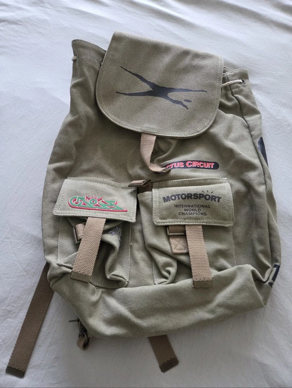 Travis Scott Cactus Jack Canvas Backpack in Olive from the SS21 season (New)